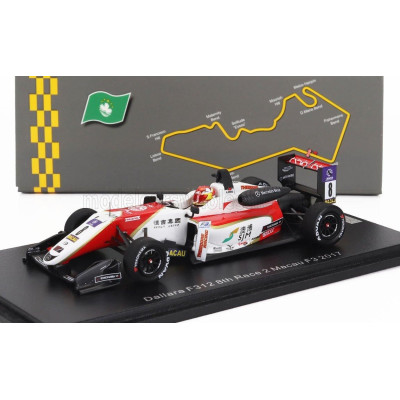SPARK MODEL DALLARA F312 N 8 MACAU F3 RACE 2 2017 GUANYU ZHOU - WHITE RED 1/43