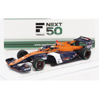 SPARK MODEL DALLARA SF23 HR-417-E TEAM PONOS NAKAJIMA RACING M-TEC N 64 SUPER FORMULA SEASON 2024 NAOKI YAMAMOTO - ORANGE WHITE