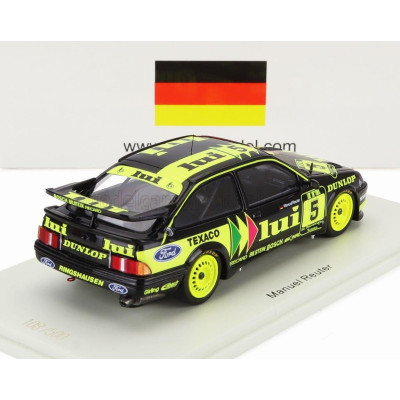 SPARK MODEL FORD ENGLAND SIERRA RS500 COSWORTH N 5 DTM 1988 MANUEL REUTER - BLACK YELLOW 1/43