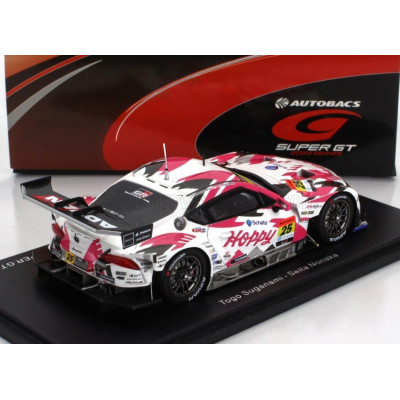 SPARK MODEL TOYOTA GR SUPRA TEAM TSUCHIYA N 25 GT300 CLASS SUPER GT 2023 T.SUGANAMI - S.NONAKA - WHITE FUCSIA 1/43