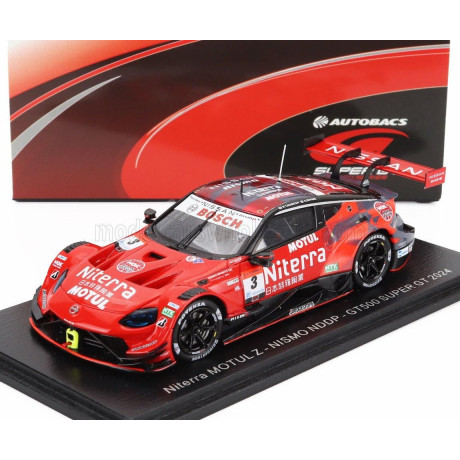 SPARK MODEL NISSAN Z TEAM NISMO NDDP N 3 GT500 CLASS SUPER GT 2024 MITSUNORI TAKABOSKI - ATSUSHI MIYAKE - RED BLACK 1/43