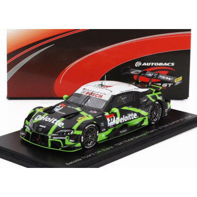 SPARK MODEL TOYOTA SUPRA GR TEAM DELOITTE N 37 GT500 CLASS SUPER GT 2024 GIULIANO ALESI - UKYO SASAHARA - BLACK GREEN WHITE 1/43