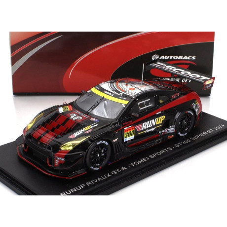 SPARK MODEL TOYOTA GT-R TEAM TOMEI SPORT N 360 GT300 CLASS SUPER GT 2024 TAKAYUKI AOKI - ATSUSHI TANAKA - BLACK RED 1/43