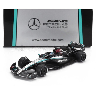 SPARK MODEL MERCEDES GP F1  W15 EQ PERFORMANCE TEAM AMG PETRONAS MOTORSPORT N 63 SEASON 2024 GEORGE RUSSELL - BLACK SILVER GREEN