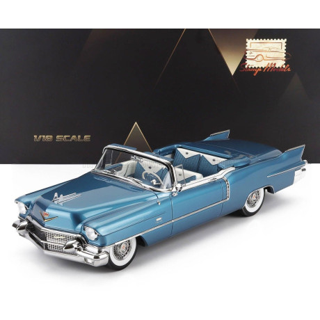 STAMP MODELS CADILLAC ELDORADO BIARRITZ CABRIOLET OPEN 1956 - BAHAMA BLUE 1/18