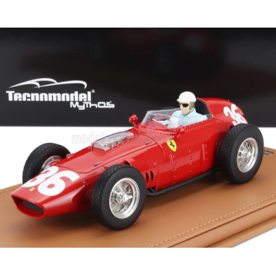 TECNOMODEL FERRARI F1  DINO 246/256 TEAM SCUDERIA FERRARI N 36 MONACO GP (with pilot figure) 1960 PHILIP HILL - RED 1/18