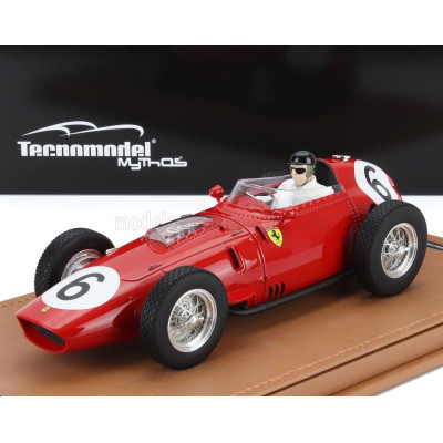 TECNOMODEL FERRARI F1  DINO 246/256 TEAM SCUDERIA FERRARI N 6 2nd AVUS GERMANY GP (with pilot figure) 1959 DANIEL GURNEY - RED 1