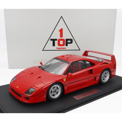 TOP10 FERRARI F40 1987 - CON VETRINA - WITH SHOWCASE - RED 1/10