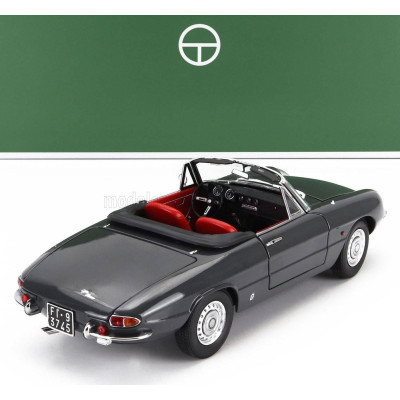 TOURING MODELCARS ALFA ROMEO DUETTO SPIDER 1600 CODA TONDA 1966 - GRAPHITE GREY 1/18