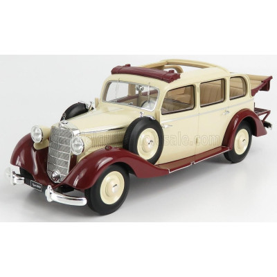 TRIPLE9 MERCEDES BENZ 260D PULLMAN LANDAULET SEMICONVERTIBLE OPEN 1936 - BEIGE RED 1/18