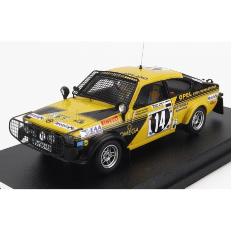 TROFEU OPEL KADETT GT/E (night version) N 14 RALLY SAFARI 1976 R.AALTONEN - W.P.PILTZ - YELLOW BLACK 1/43