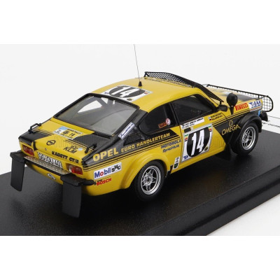 TROFEU OPEL KADETT GT/E (night version) N 14 RALLY SAFARI 1976 R.AALTONEN - W.P.PILTZ - YELLOW BLACK 1/43