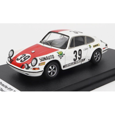 TROFEU PORSCHE 911T COUPE  BP N 39 WINNER 24h SPA 1969 G.CHASSEUIL - C.BALLOT-LENA - WHITE RED 1/43