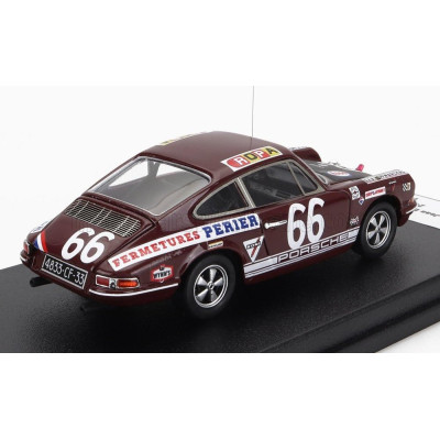 TROFEU PORSCHE 911T TEAM EGRETEAUD N 66 24h LE MANS 1969 J.EGRETEAUD - R.LOPEZ - BORDEAUX BLACK 1/43