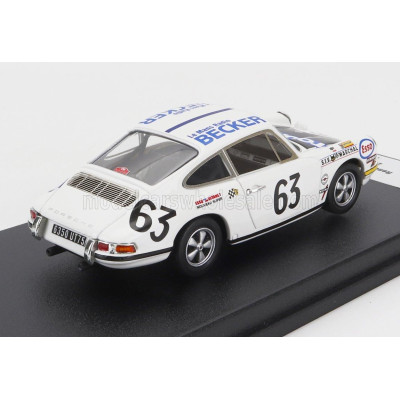 TROFEU PORSCHE 911T COUPE TEAM MARCEL MARTIN N 63 24h LE MANS 1969 RENE MAZZIA - PIERRE MAUROY - WHITE BLACK 1/43