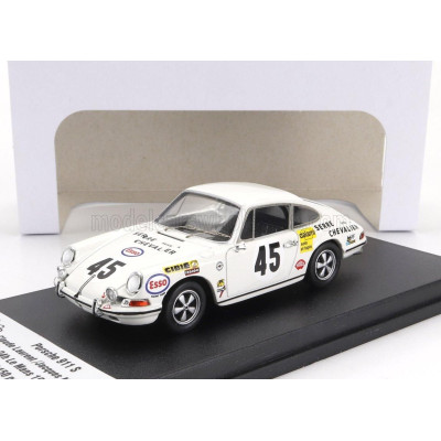 TROFEU PORSCHE 911S COUPE TEAM C.LAURENT N 45 24h LE MANS 1970 CLAUDE LAURENT - JACQUES MARCHE - WHITE 1/43
