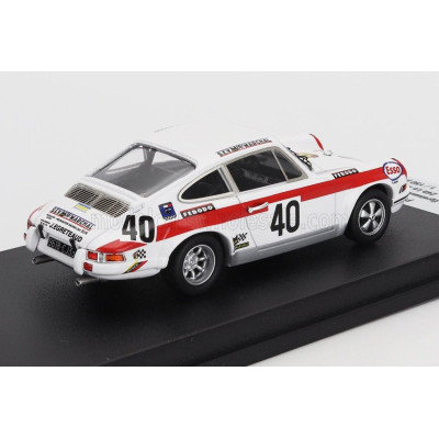 TROFEU PORSCHE 911S COUPE N 40 24h LE MANS 1971 JEAN EGRETEAUD - JEAN MARIE JACQUEMIN - WHITE RED 1/43