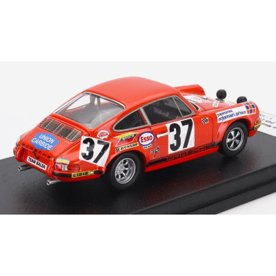 TROFEU PORSCHE 911S 2.4L COUPE TEAM P.MAUROY N 37 24h LE MANS 1971 PIERRE MAUROY - JEAN CLAUDE LAGNIEZ - ORANGE 1/43