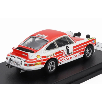 TROFEU PORSCHE 911 CARRERA RS COUPE (night version) N 6 RALLY TOUR DE CORSE 1972 BJORN WALDEGAARD - HANS THORSZELIUS - WHITE RED