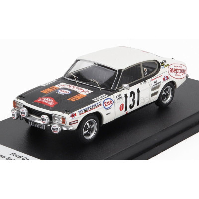 TROFEU FORD ENGLAND CAPRI 2300 (night version) N 131 RALLY MONTECARLO 1971 BRUNO SABY - BERNARD MOYET - WHITE BLACK 1/43
