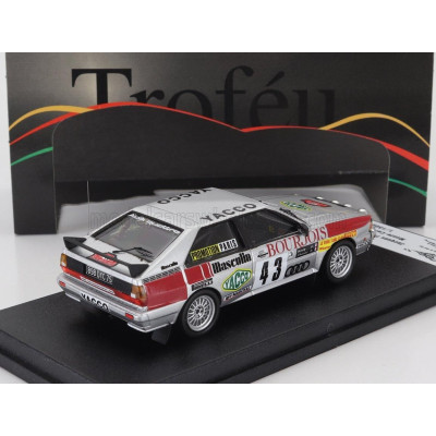 TROFEU AUDI QUATTRO (night version) N 43 RALLY MONTECARLO 1982 JACQUES PANCIATICI - DEMACHY - SILVER RED 1/43