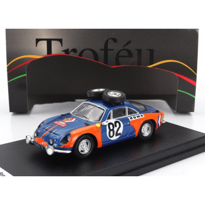 TROFEU RENAULT A110 ALPINE (night version) N 82 RALLY MONTECARLO 1973 UMBERTO DE BONIS - MARIA T.PELOSSA - BLUE ORANGE 1/43