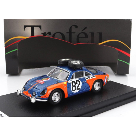 TROFEU RENAULT A110 ALPINE (night version) N 82 RALLY MONTECARLO 1973 UMBERTO DE BONIS - MARIA T.PELOSSA - BLUE ORANGE 1/43