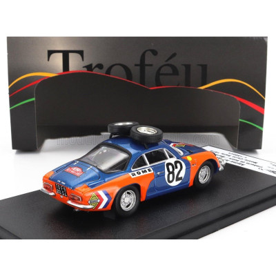 TROFEU RENAULT A110 ALPINE (night version) N 82 RALLY MONTECARLO 1973 UMBERTO DE BONIS - MARIA T.PELOSSA - BLUE ORANGE 1/43