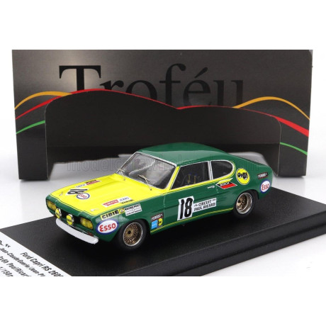 TROFEU FORD ENGLAND CAPRI RS 2600 N 18 2x6h PAUL RICARD 1971 JEAN CLAUDE GUERIE - JEAN PIERRE ROUGET - GREEN YELLOW 1/43