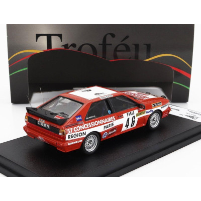 TROFEU AUDI QUATTRO (night version) N 46 RALLY MONTECARLO 1982 HENRY COCHIN - MORIN - RED WHITE 1/43
