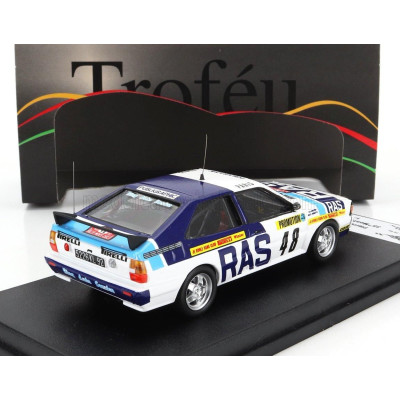 TROFEU AUDI QUATTRO (night version) N 48 RALLY MONTECARLO 1983 PIERRE BOS - NICO DEMUTH - WHITE 2 TONE BLUE 1/43