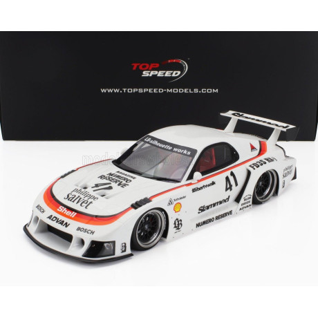 TRUESCALE MAZDA RX-7 (FD3S) LB WORKS SUPER SILHOUETTE N 41 RACING 2006 - WHITE 1/18