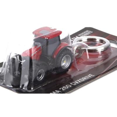UNIVERSAL HOBBIES CASE-IH PORTACHIAVI - KEYRING PUMA 260 CVX DRIVE TRACTOR 2022 - CM. 4.0 - RED BLACK 1/87