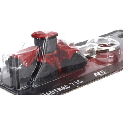 UNIVERSAL HOBBIES CASE-IH PORTACHIAVI - KEYRING QUADTRAC 715 CINGOLATO TRACTOR 2020 - CM. 5.8 - RED BLACK 1/87