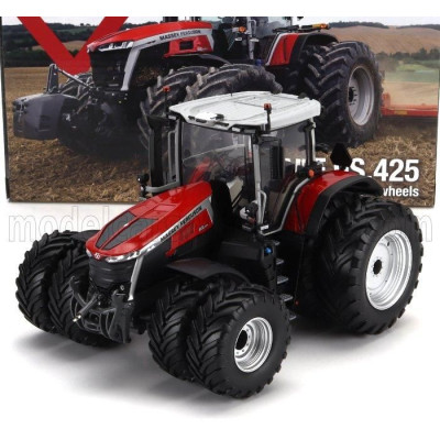 UNIVERSAL HOBBIES MASSEY FERGUSON MF9S.425 TRACTORDUAL WHEELS 2022 - RED BLACK 1/32