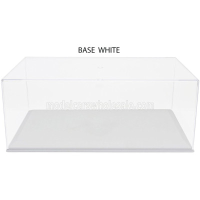 VETRINA DISPLAY BOX VETRINA DISPLAY BOX BOX FOR 1/18 BASE IN PLASTICA BIANCA - PLASTIC BASE WHITE - Lungh.LENGTH cm 33.5 X Largh