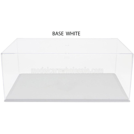 VETRINA DISPLAY BOX VETRINA DISPLAY BOX BOX FOR 1/18 BASE IN PLASTICA BIANCA - PLASTIC BASE WHITE - Lungh.LENGTH cm 33.5 X Largh