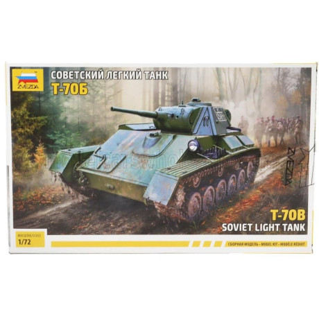 ZVEZDA TANK SOVIET LIGHT TANK T-70B MILITARY 1945 1/72