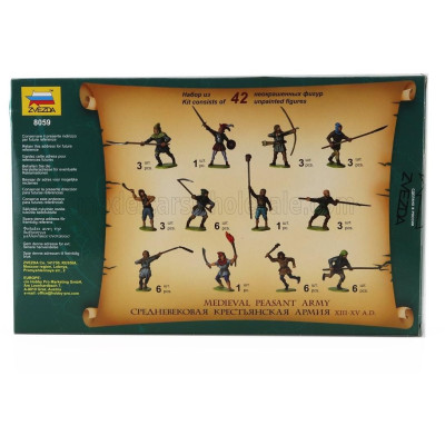 ZVEZDA ACCESSORIES MEDIEVAL PEASANT ARMY 1500 1/72