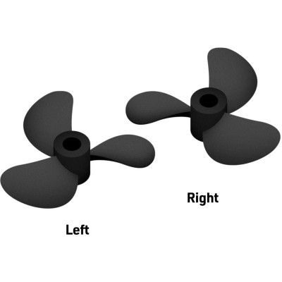 Závodní lodní šroub 2 listý, levý, stoupání 0,85, 32,5mm/M4