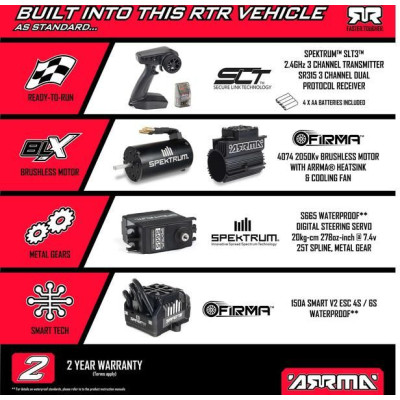 Arrma Kraton 6S BLX V6 1:8 4WD Extreme Bash RTR černá