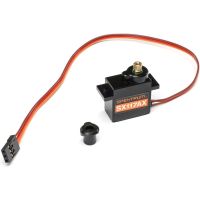Tuning és cserealkatrész Axial Gilamon AXP8 RC autó modellhez: Spektrum - analóg szervo SX117 Micro MG fém fogaskerekekkel és 250 mm-es kábellel. Méretek 22,5 x 12,3 x 27 mm.