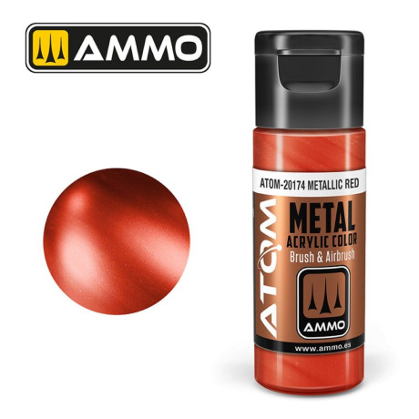 ATOM METÁL Piros 20ml
