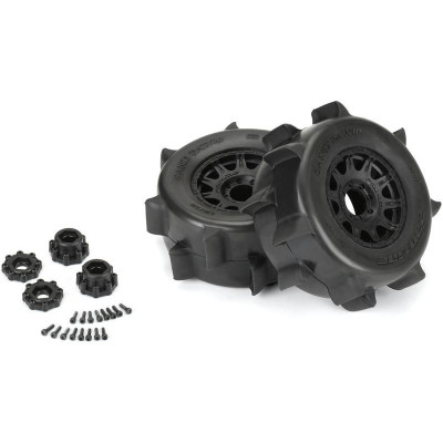 Pro-Line kolo 1:8, pneu 3.8" Sand Paw HP Belted, disk černý H17mm (2)
