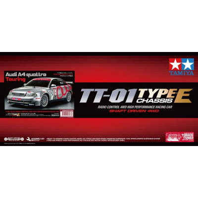 Tamiya 47414 TT01E Audi A4 quattro Touring 1/10 építőkészlet