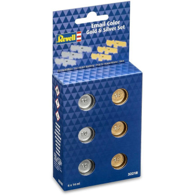 Sada barev Email Color 32218 - Gold & Silver Set (6 x 14ml)