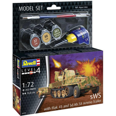ModelSet military 63293 - sWS with Flak43 and Sd.Ah58 Ammo Trailer (1:72)