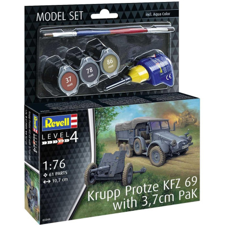 ModelSet military 63344 - Krupp Protze Kfz 69 with 3.7cm Pak (1:76)