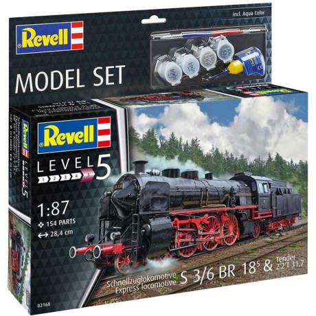 ModelSet lokomotiva 62168 - Express Loco S3/6 BR 18(5) with Tender (1:87)
