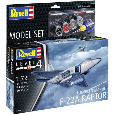ModelSet letadlo 63858 - Lockheed Martin F-22A Raptor (1:72)